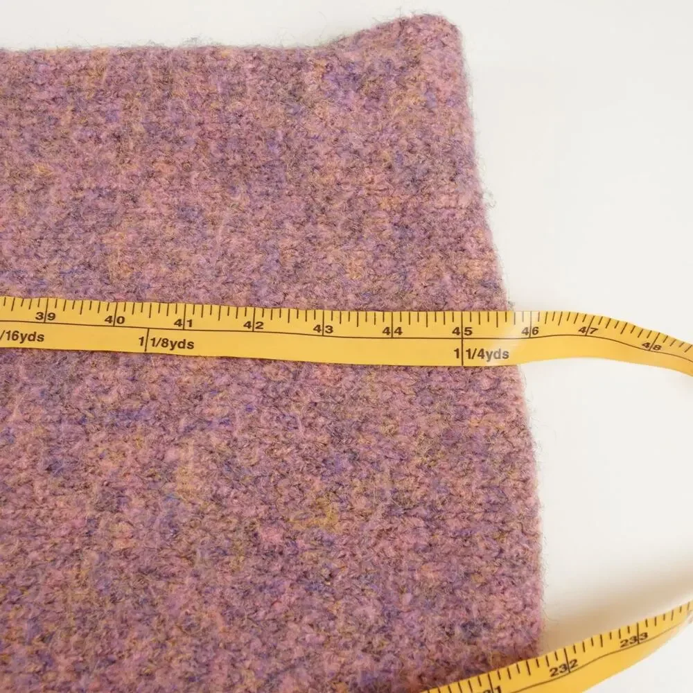 Anthropologie Heather Pink Purple Knit Braded Fringe Scarf 12